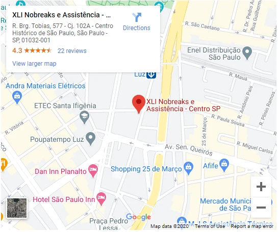 Mapa da loja XLI Centro