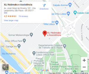 Mapa com o endereço da XLI da Leopoldina